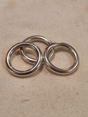 TIFFANY & CO. .925 Elsa Peretti Sterling Silver Doughnut Rings - Set Of 3